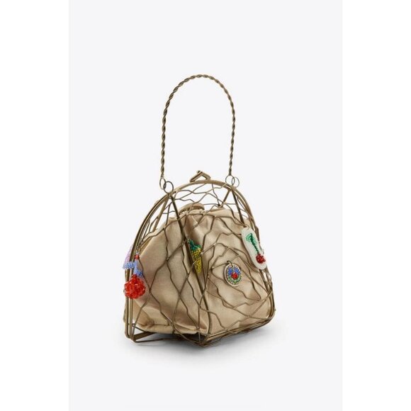 ZARA METAL MULTI-CHARM BAG - Picture 1 of 7